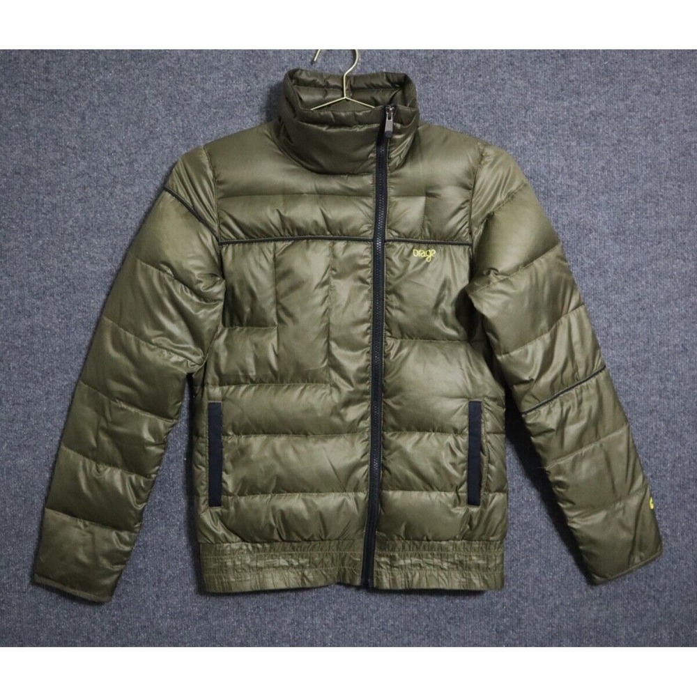 Orage Down Puffer Jacket Women XS Green Full Zip Winter Weather Climate Warm